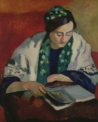 La lectora del gorro verde
