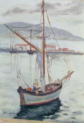 Yates en Saint Tropez (óleo sobre lienzo)