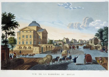Vista de la Barrera du Roule - en "View of Paris, circa 1810: Les Barriers de Paris" de Courvoisier