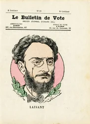 Boleta 2ª serie, Satírico en colores: Leaving Ange - Ilustración de Henri Demare (1846-1888)