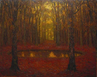 El Estanque en Versalles en Otoño