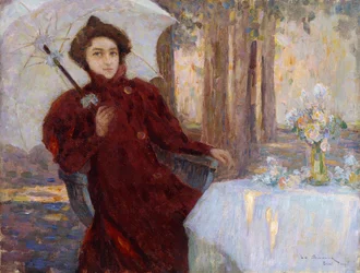 Mujer con una sombrilla
