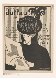 Tarjeta de visita del marchante de arte Pierre Duffau en París
