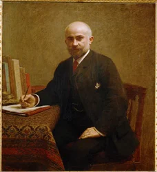 Adophe Jullien, historiador y crítico musical (pintura sobre lienzo)
