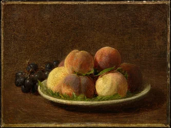 Melocotones y uvas