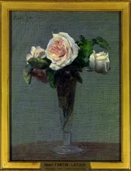 Flores Pintura de Henri Fantin Latour (1836-1904) 1872. París, museo del Louvre