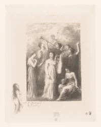 La luz negra del Olimpo
Frontispicio: El ciego
Gedichten van André Chénier (título de la serie)
Ilustraciones para las Poésies d