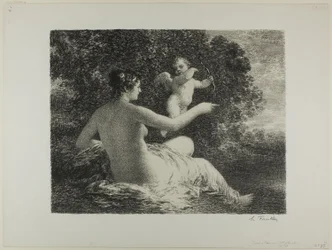 Venus y Cupido, gran placa