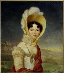 Gran Duquesa Catalina Pavlovna de Rusia (1788-1819). Pintura de Henri Francois Riesener (1767-1828), óleo sobre lienzo. arte francés