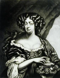 Retrato de Lady Sophia Bulkeley (fl.1688) grabado por Robert Dunkarton (1744-c.1817) de Personajes Ilustres en la Historia Británica (mezzotinta)