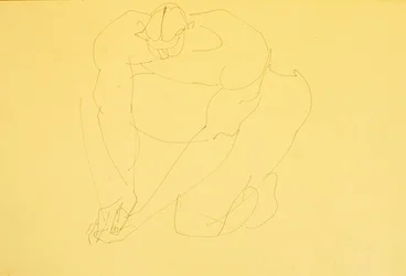 Desnudo Masculino Arrodillado II