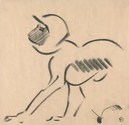 Mono agazapado