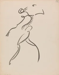 Figura danzante, de perfil