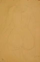 Desnudo femenino de medio cuerpo
