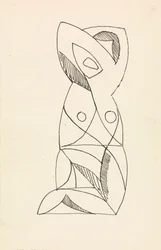 Figura femenina arrodillada