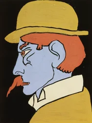 Hombre con bigote, perfil, c.1911-12
