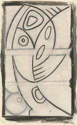 Diseño en relieve de una figura femenina abstracta