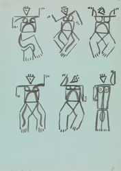 Seis estudios de figuras danzantes