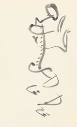 Estudio para "Bailarina de piedra roja", 1914