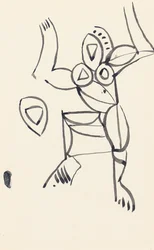 Estudio para "Bailarina de piedra roja", 1914