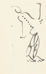 Estudio para "Bailarina de piedra roja"