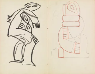 Estudio de una figura femenina, Estudio de una figura abstracta