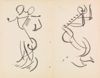 Dos figuras que bailan