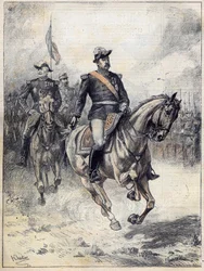 General Felix Gustave (Felix-Gustave) Saussier (1828-1905) en 1892 después de la acuarela de Chartier