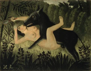 La Bella y la Bestia, c.1908 (óleo sobre lienzo)