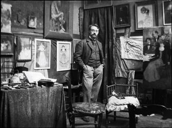 Henri Matisse en el taller de Henri Evenepoel, 1897