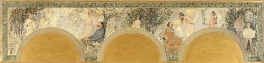 Boceto para el salón de la entrada sur del Hôtel de Ville de París: Música - Escultura
