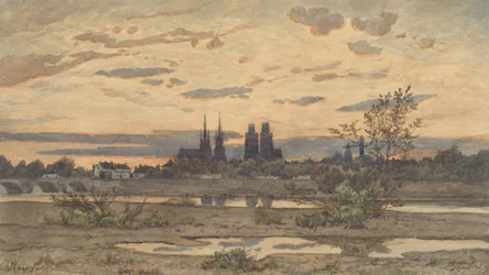 Una vista de Moulins, ca. 1850-60