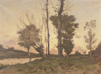 Paisaje con un arroyo