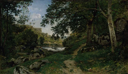 El camino rocoso en el Morvan