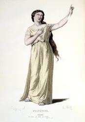 Diseño de vestuario para Pauline en "Polyeucte", 1884