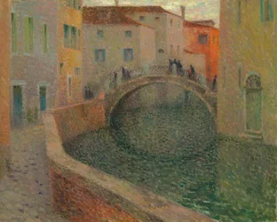 El pequeño canal, tarde gris, Venecia, 1907