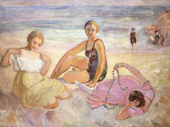 Tres mujeres en la playa
