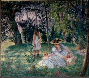 El gusto en la hierba Pintura de Henri Lebasque (1865-1937) siglo XX Angers, Museo de Bellas Artes