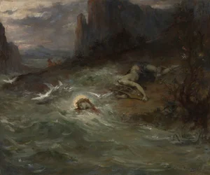 La muerte de Orfeo, c.1870 (óleo sobre lienzo)