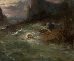 La muerte de Orfeo, hacia 1870