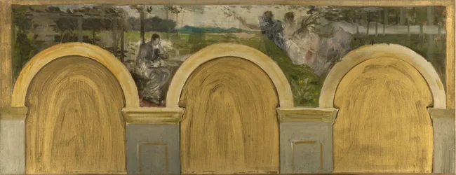 Boceto para el Salón de las Ciencias en el Ayuntamiento de París: La Coronación de la Ciencia, entre 1888 y 1892 (óleo sobre lienzo, cuadriculado)