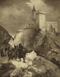 El rey Ricardo I de Inglaterra en el asedio de Chalus, 1199