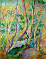 Mujer en el bosque