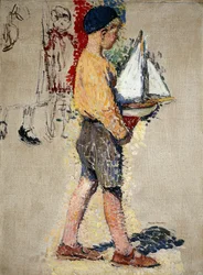 Niño con barco