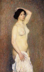 Mujer desnuda de pie