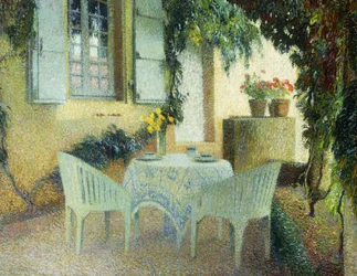 Terraza del Manoir en Marquayrol