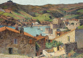 El Pueblo de Collioure con Vista del Puerto