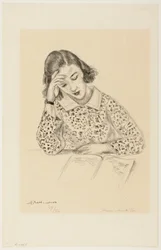 Una joven leyendo