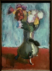 Bouquet de fleurs dans la chocolatiere 1902 (óleo sobre lienzo)