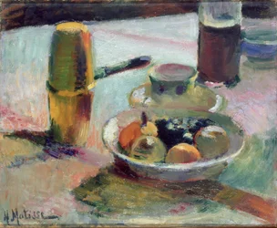 Fruta y cafetera, c.1898 (óleo sobre lienzo)